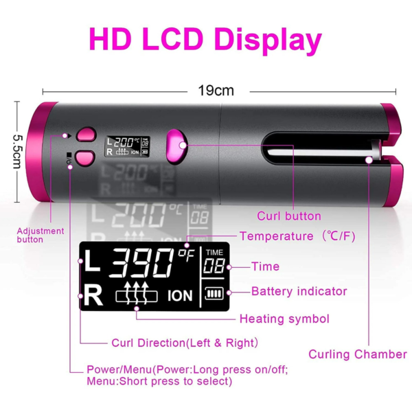 Cordless Automatic Hair Curler - Image 3