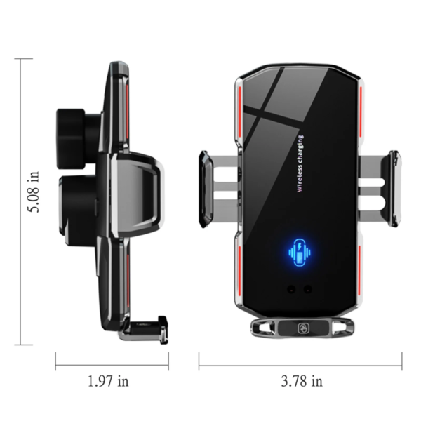 Smart Sensor Wireless Car Charger F100 & Phone Holder - Image 2